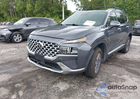2021 Hyundai Santa Fe Hybrid Blue из США, поврежденный, VIN KM8S2DA14MU005973